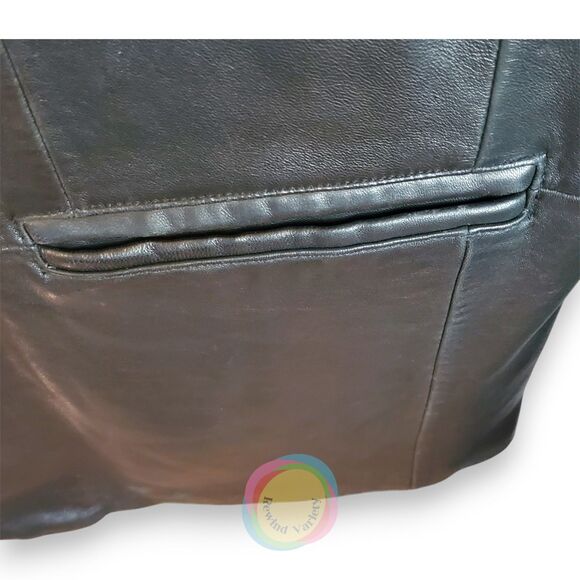 Vintage 80s 90s Guess Leather Blazer Jacket Mens XL Hip Hop Grunge Streetwear - Picture 9 of 16